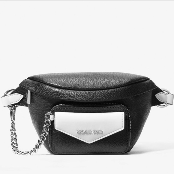 NWT Michael Kors Maisie Large Pebbled Leather 2-in-1 Sling Pack